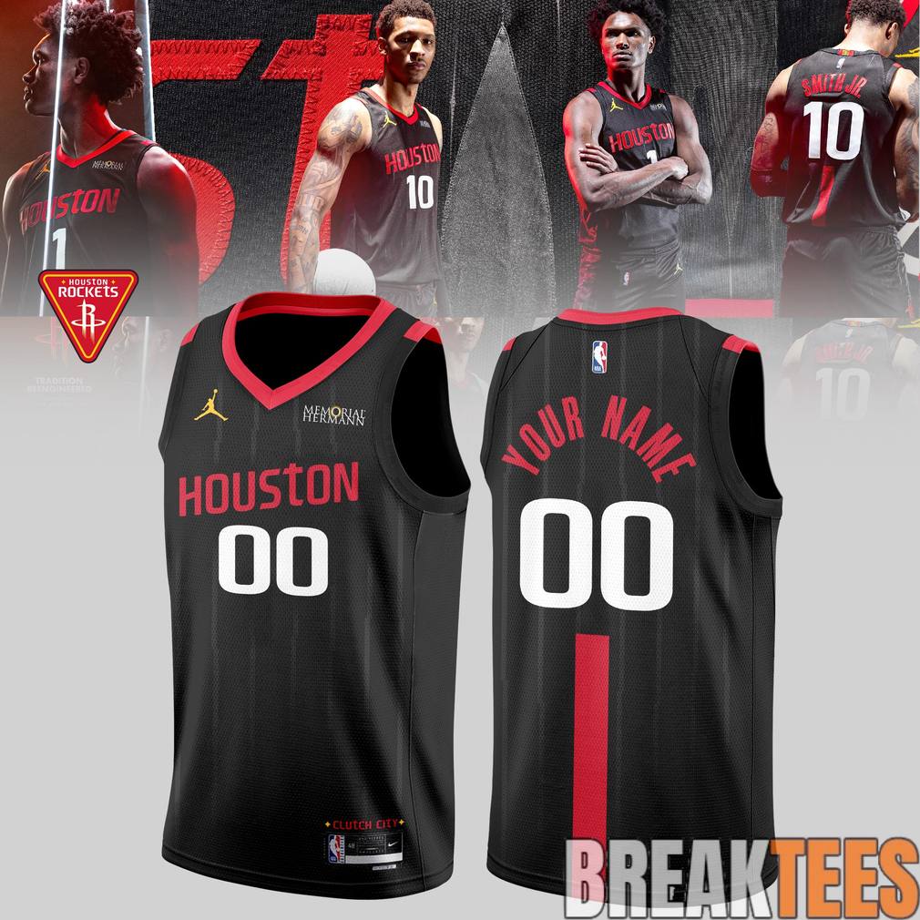 Houston Rockets New 2026 Custom Black Basketball Jersey Unisex T-shirt, Sweatshirt, Hoodie, Long Sleeve Tee - T-Shirt, Sweatshirt, Hoodie