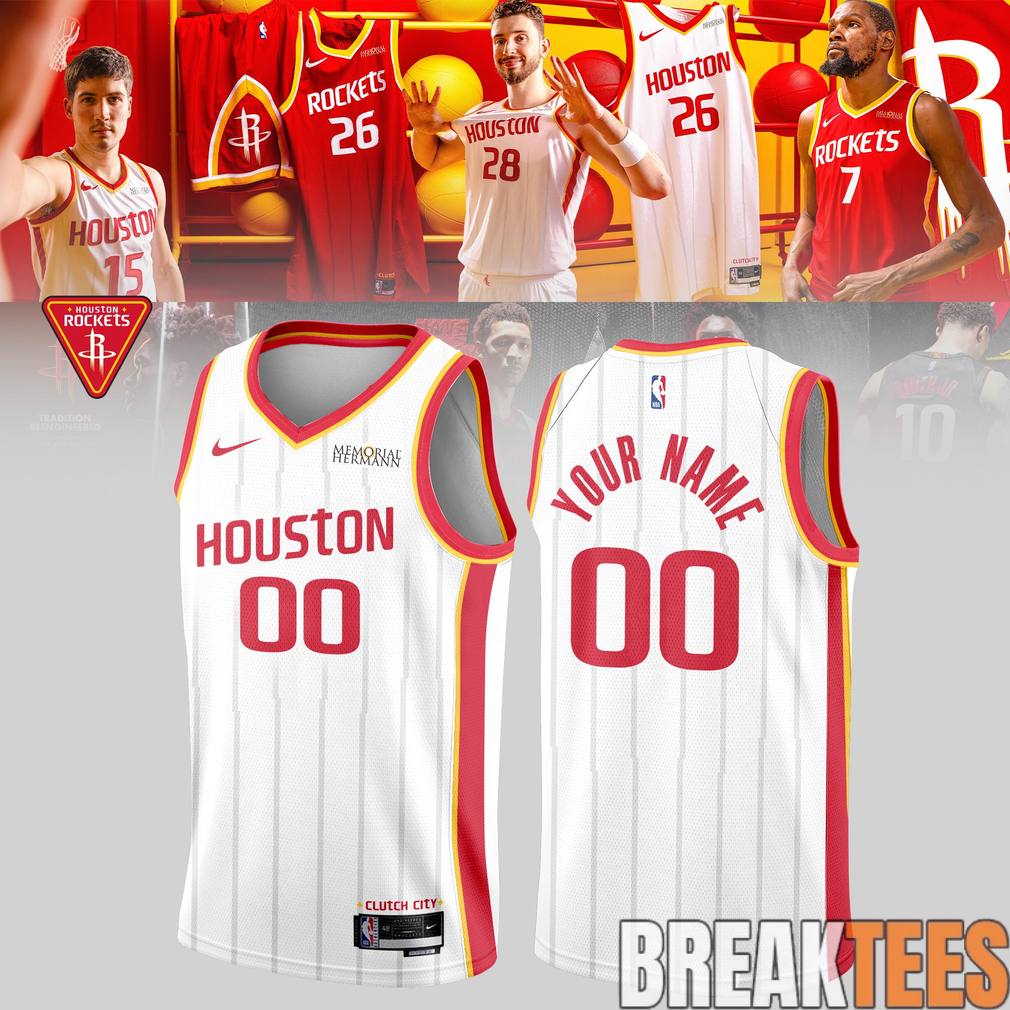 Houston Rockets New 2026 Custom White Basketball Jersey Unisex T-shirt, Sweatshirt, Hoodie, Long Sleeve Tee - T-Shirt, Sweatshirt, Hoodie