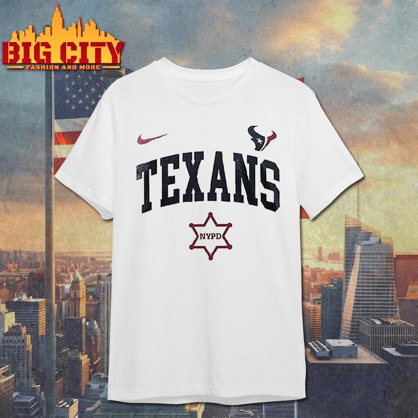Houston Texans Nypd 180th Anniversary Logo Shirt Unisex T-shirt, Sweatshirt, Hoodie, Long Sleeve Tee - T-Shirt, Sweatshirt, Hoodie