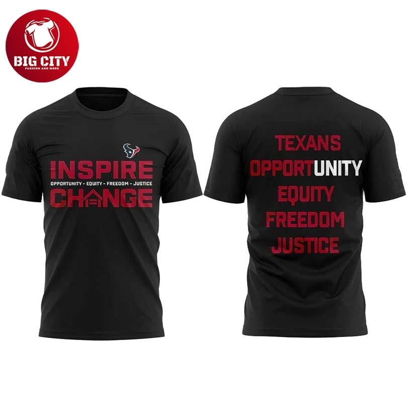 Houston Texans x Inspire Change 2025 Two Sided Shirt Unisex T-shirt, Sweatshirt, Hoodie, Long Sleeve Tee - T-Shirt, Sweatshirt, Hoodie