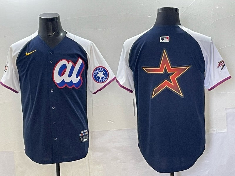 Houston Astros Astros 25 All-Star Style 4 Baseball Jersey baseball jersey product view 1