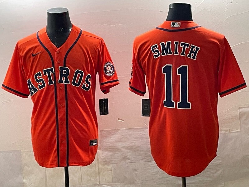 Houston Astros #11 Cam Smith Astros Adult Style 2 Baseball Jersey baseball jersey product view 1