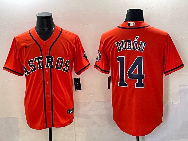 Houston Astros #14 Mauricio Dubon Astros Adult Baseball Jersey baseball jersey product view 1