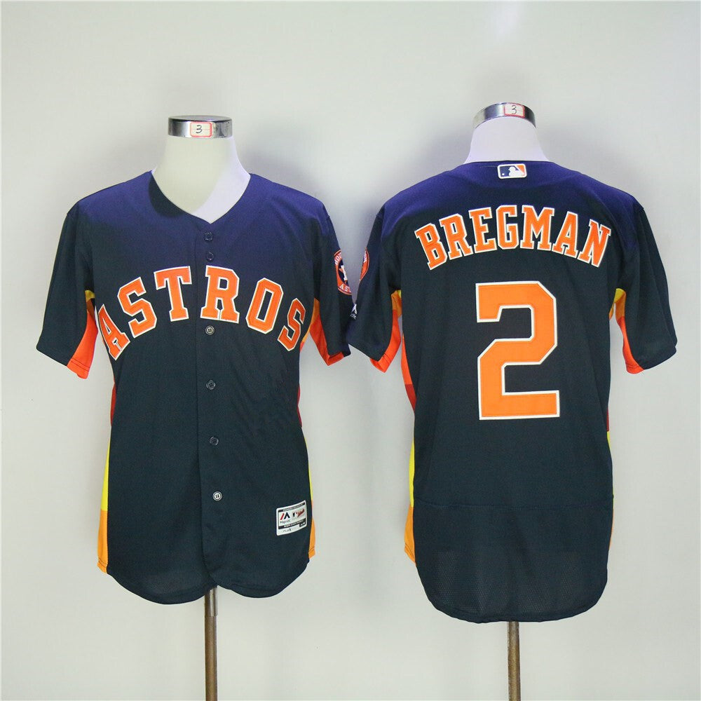 Houston Astros #2 Alex Bregman Astros 2 Blue Elite _ Copy Baseball Jersey baseball jersey product view 1