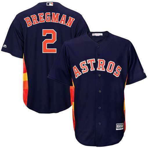 Houston Astros #2 Alex Bregman Astros 2 Blue Fan Baseball Jersey baseball jersey product view 1