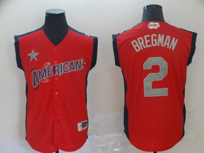 Houston Astros #2 Alex Bregman Baseball Jersey baseball jersey product view 1
