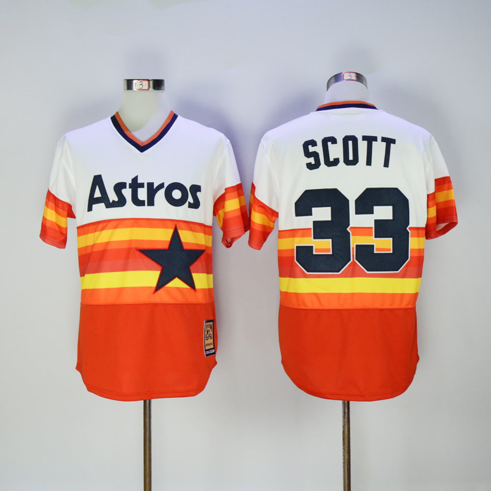 Houston Astros #33 Astros 331980 Inverted Retro Baseball Jersey baseball jersey product view 1
