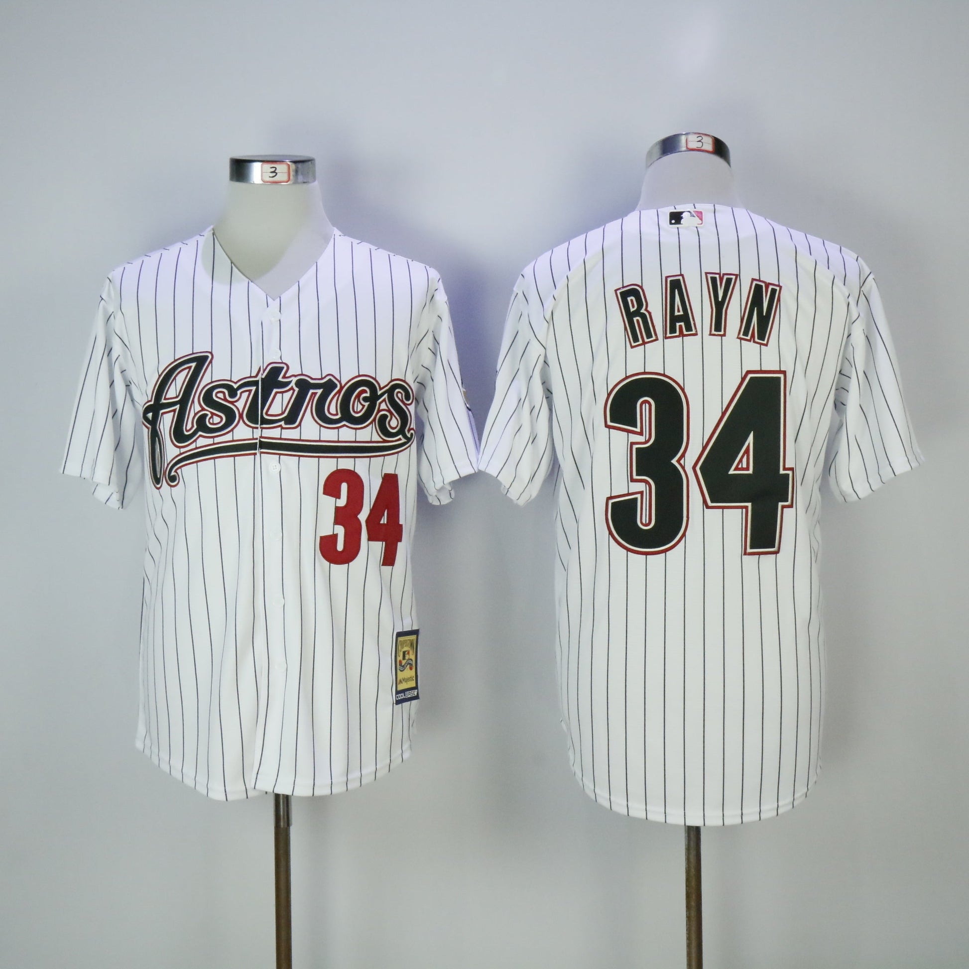 Houston Astros #34 Nolan Ryan Astros 34 White Inverted Baseball Jersey baseball jersey product view 1