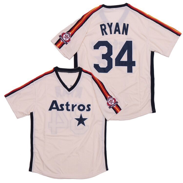 Houston Astros #34 Nolan Ryan Style 2_1 Baseball Jersey baseball jersey product view 1