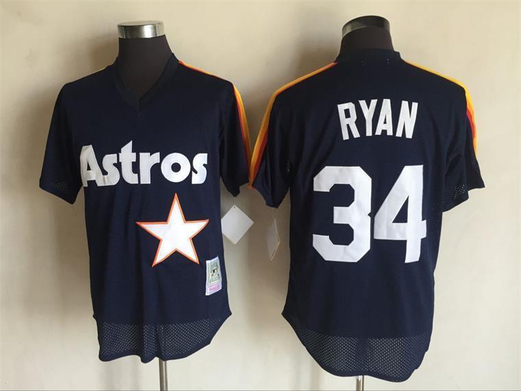 Houston Astros #34 Nolan Ryan Style 6 Baseball Jersey baseball jersey product view 1
