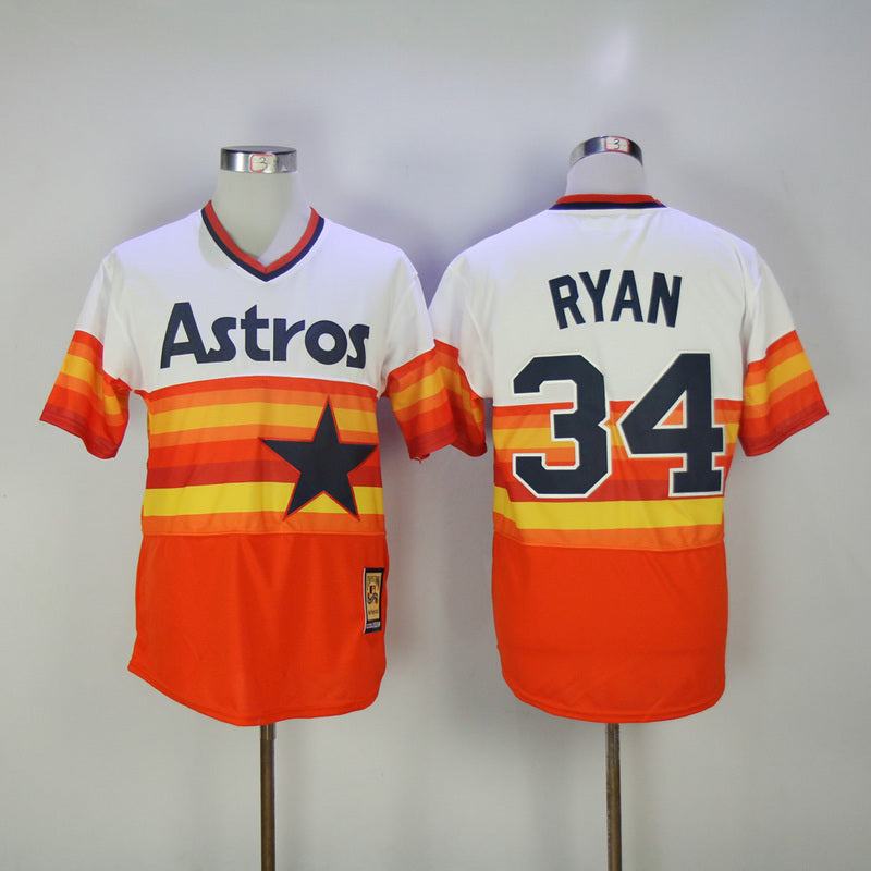 Houston Astros #34 Nolan Ryan Style 7 Baseball Jersey baseball jersey product view 1
