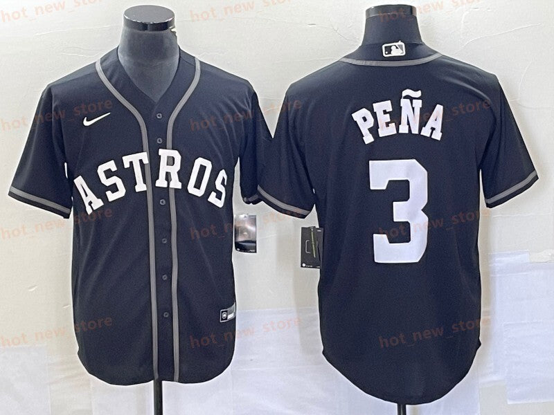 Houston Astros #3 Jeremy Pena Baseball Jersey baseball jersey product view 1