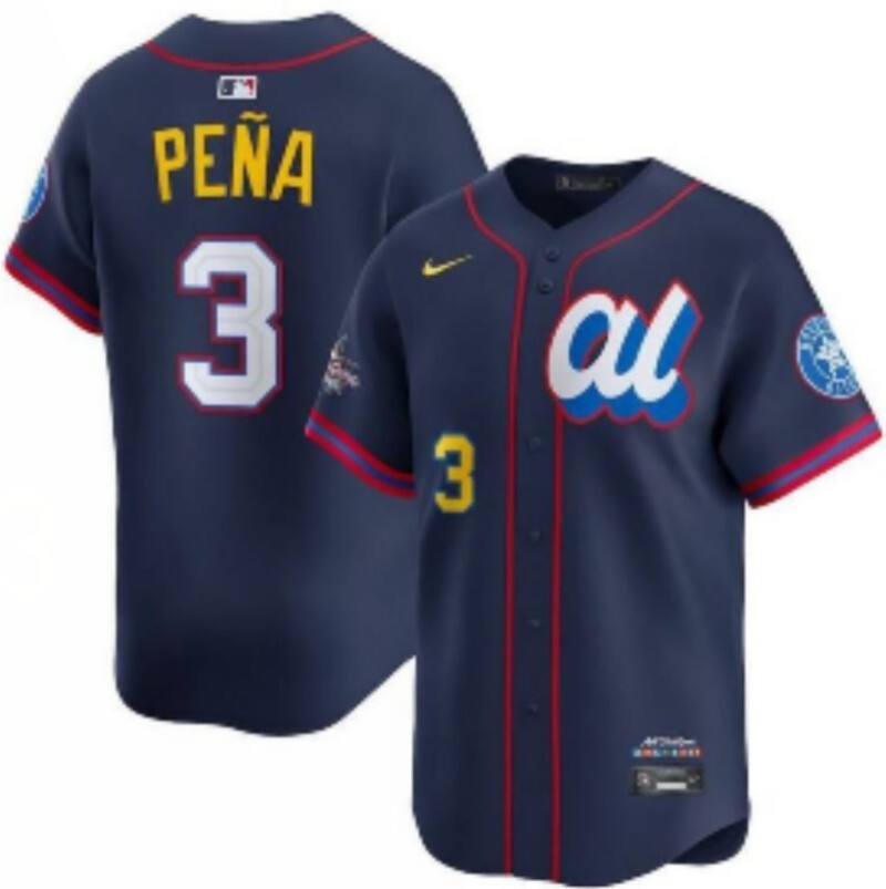 Houston Astros #3 Jeremy Pena Astros 25 All-Star Style 2 Baseball Jersey baseball jersey product view 1