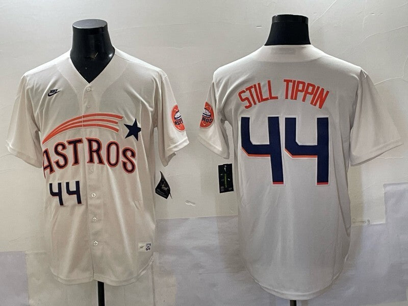 Houston Astros #44 Yordan Alvarez Astros Collaboration Baseball Jersey baseball jersey product view 1