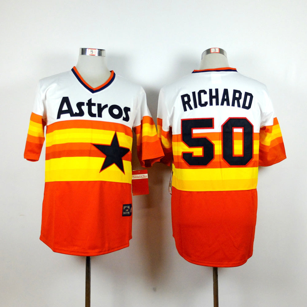 Houston Astros #50 Astros 50 Rainbow Edition Retro Baseball Jersey baseball jersey product view 1