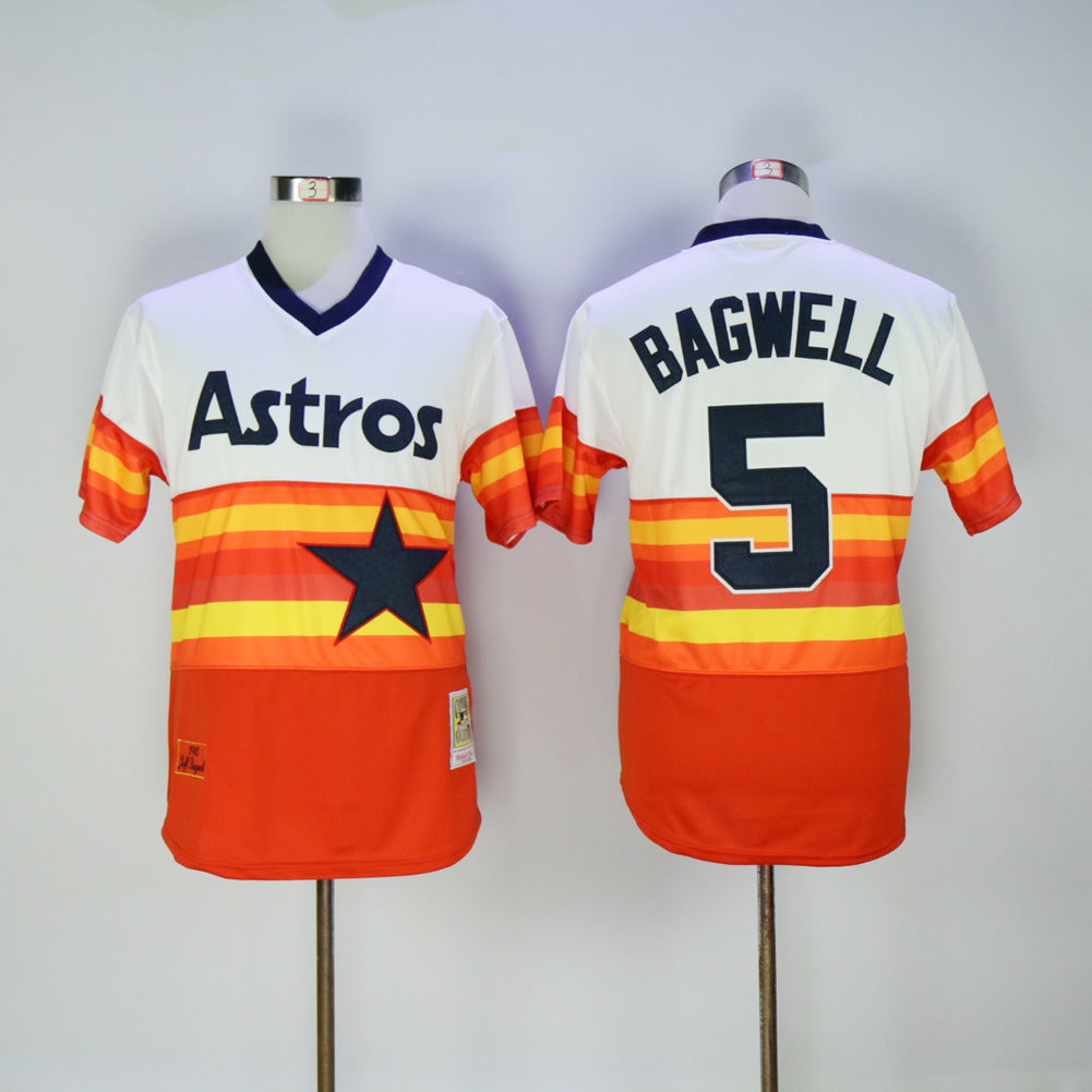 Houston Astros #5 Jeff Bagwell Astros 51980 Retro Baseball Jersey baseball jersey product view 1