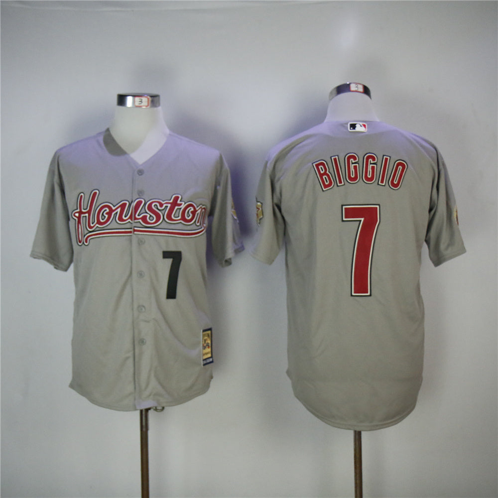 Houston Astros #7 Craig Biggio Astros 7 Gray 2006 Inverted Baseball Jersey baseball jersey product view 1