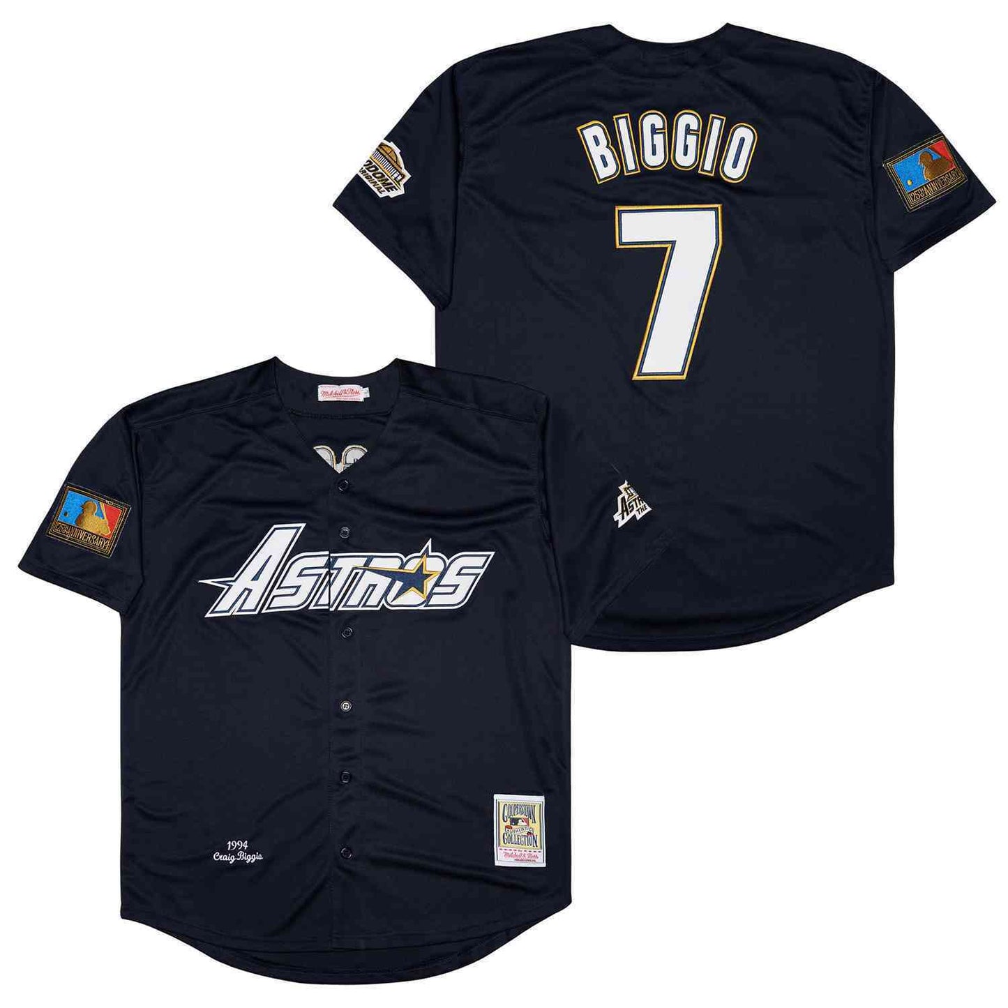 Houston Astros #7 Craig Biggio Astros 7 Navy 1994 Retro Baseball Jersey baseball jersey product view 1