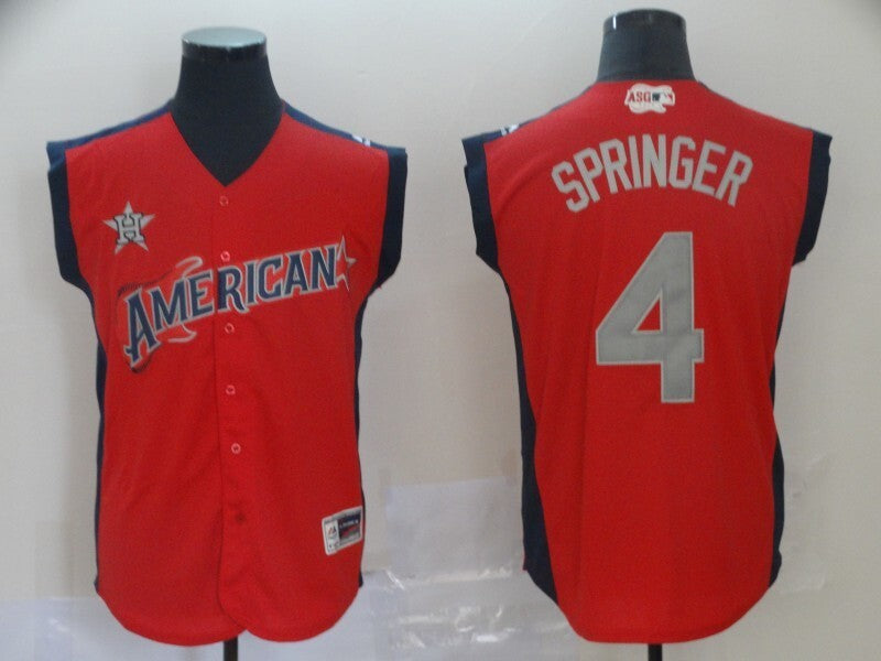 Houston Astros # 4 George Springer Baseball Jersey baseball jersey product view 1