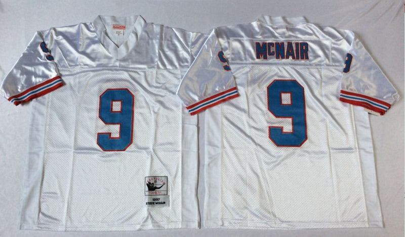 Houston Oilers #9 Mcnair Throwback Style 2 Football Jersey football jersey product view 1