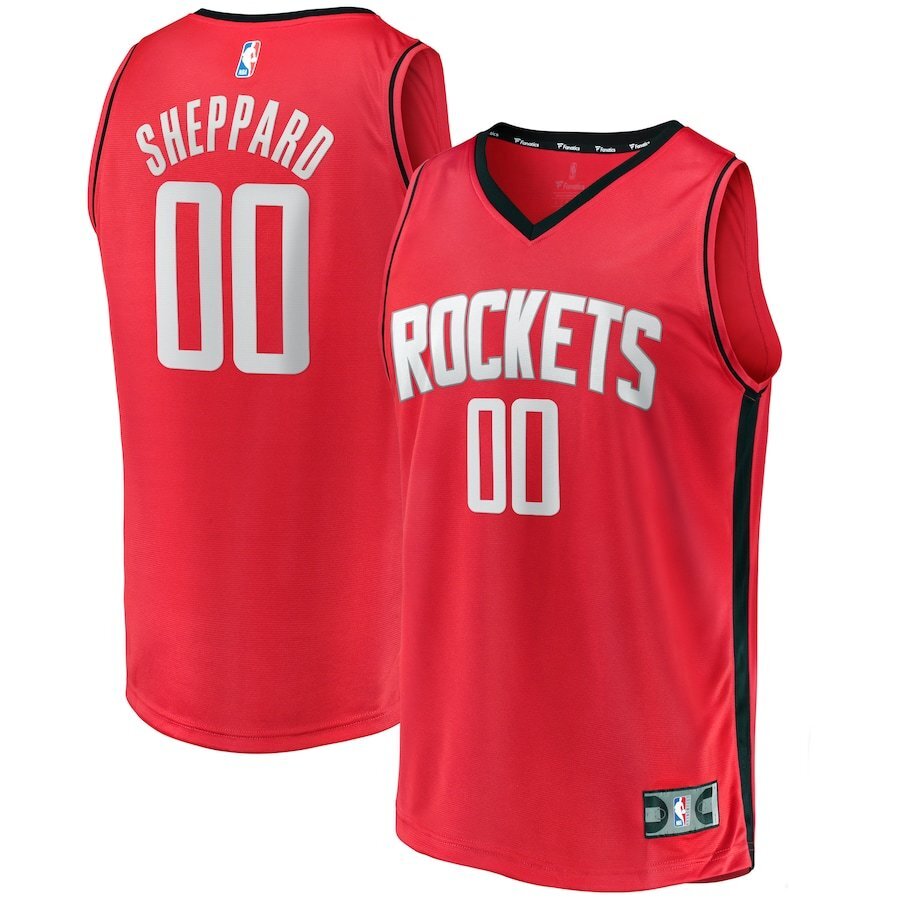 Houston Rockets Reed Sheppard 2024 NBA Draft Fast Break Player Jersey - Icon Edition - Red basketball jersey product view 1