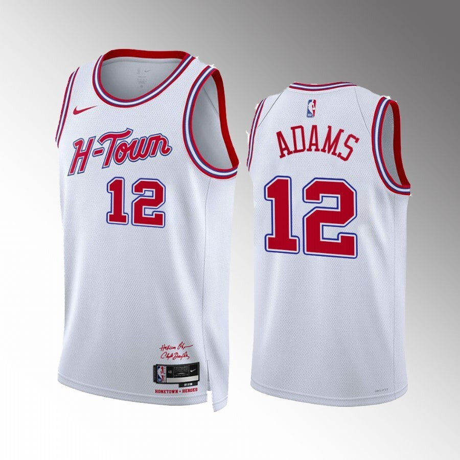 Houston Rockets #12 Steven Adams White 2023-24 Classic Edition Basketball Jersey basketball jersey product view 1