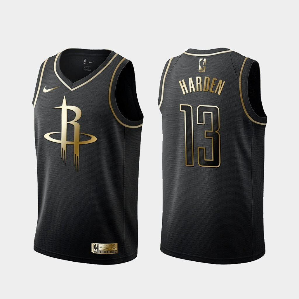 Houston Rockets #13 James Harden Rockets 13# Yellow Edition Jersey Basketball Jersey basketball jersey product view 1
