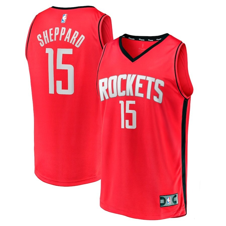 Houston Rockets #15 Reed Sheppard 2024 NBA Draft Fast Break Player Jersey - Icon Edition - Red basketball jersey product view 1