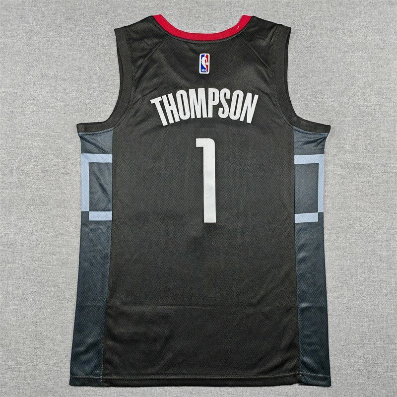 Houston Rockets #1 Amen Thompson Rockets 1 Black Style 1 Basketball Jersey basketball jersey product view 1