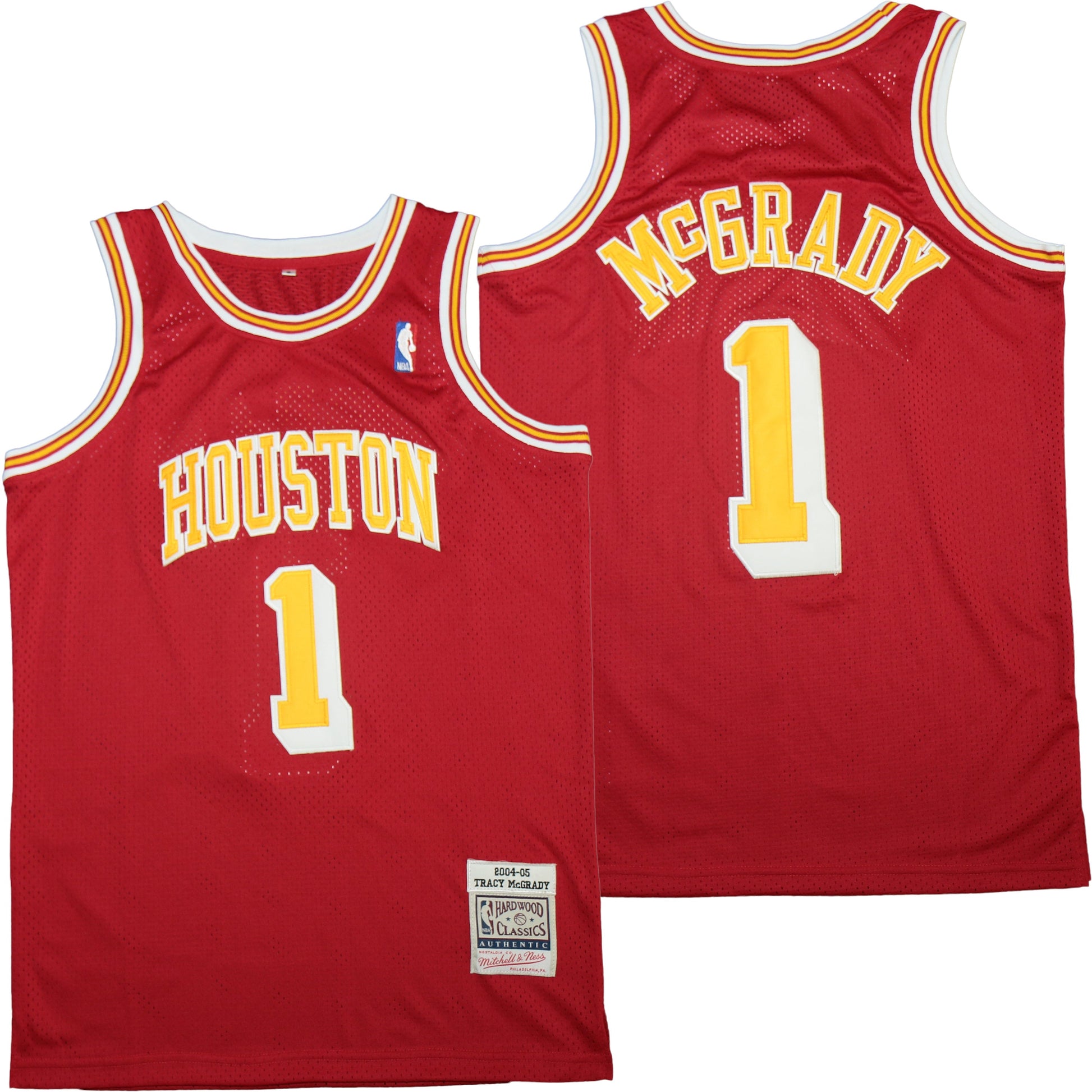 Houston Rockets #1 Mcgrady Rockets 1 Red Retro Basketball Jersey basketball jersey product view 1
