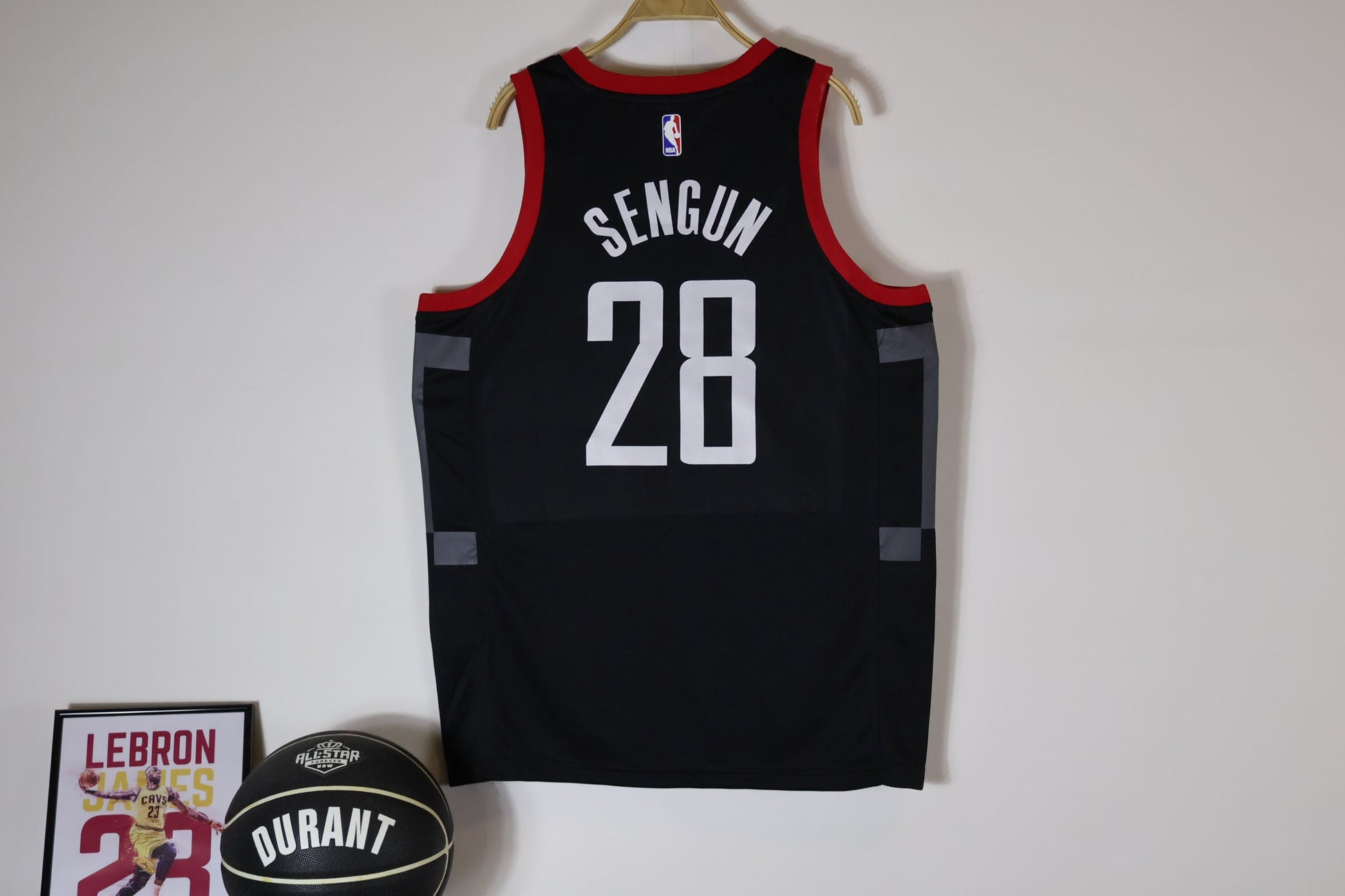 Houston Rockets #28 Alperen Sengun 24 Rockets Black Style 1 Basketball Jersey basketball jersey product view 1
