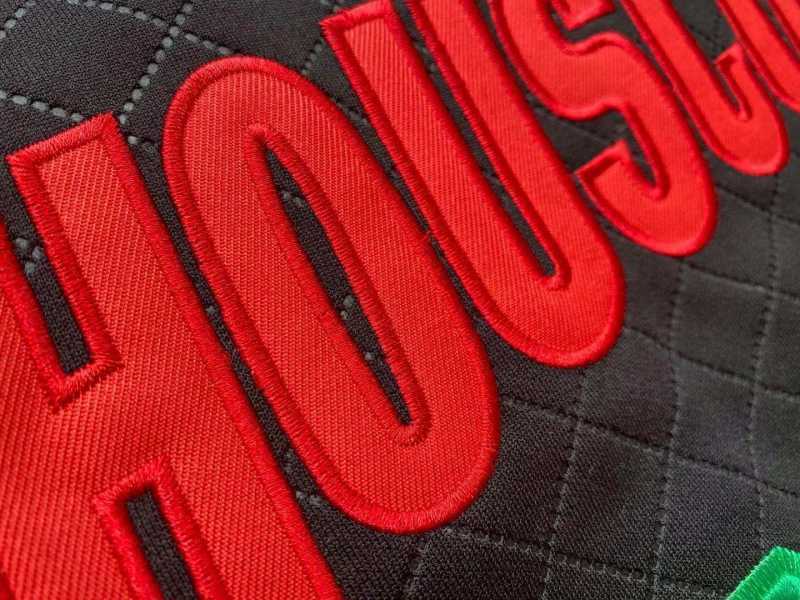 Houston Rockets #34 Hakeem Olajuwon mitchell&ness Napoli Rockets 34 Olajuwon Black Jersey Style 6 basketball jersey product view 1