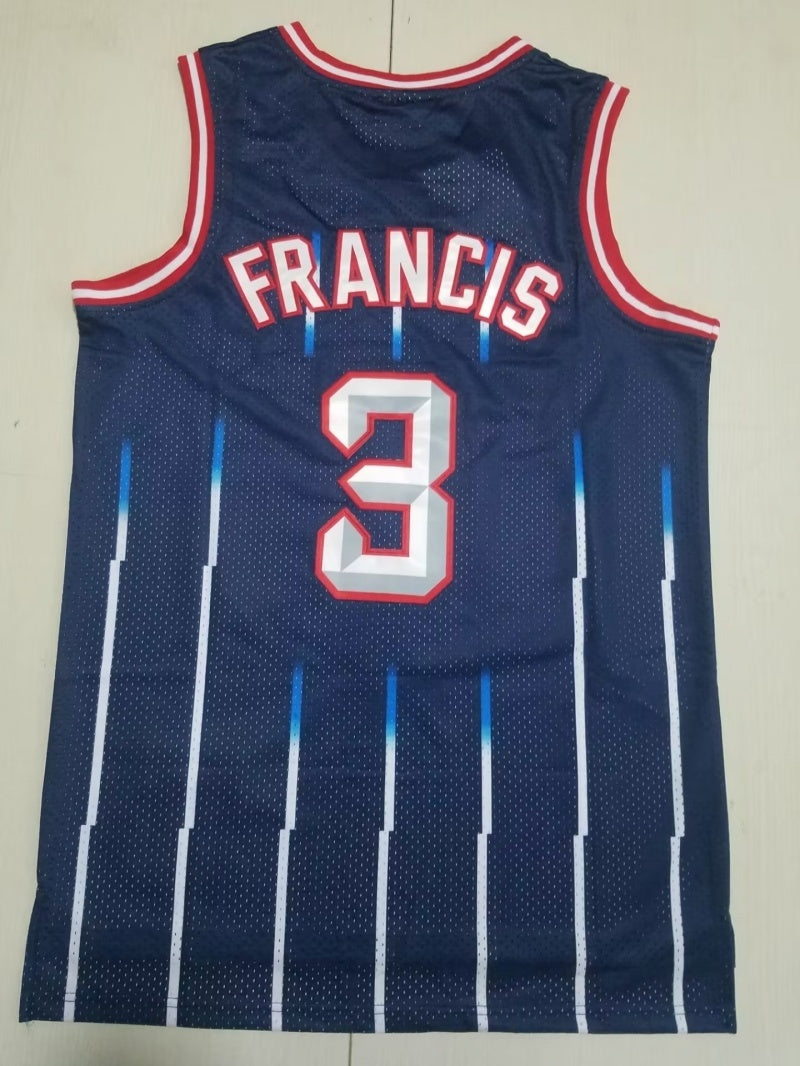 Houston Rockets #3 Francis Rockets 3 Retro Blue s-xxl Style 1 Basketball Jersey basketball jersey product view 1