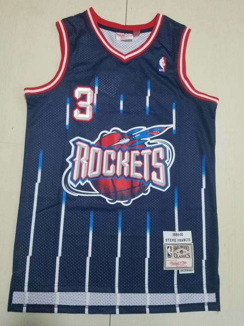 Houston Rockets #3 Francis Rockets 3 Retro Blue s-xxl Style 2 Basketball Jersey basketball jersey product view 1
