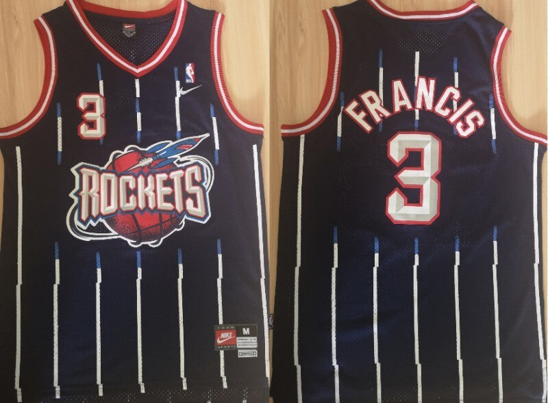 Houston Rockets #3 Francis Rockets 3 # Rockets Retro Navy Jersey Basketball Jersey basketball jersey product view 1