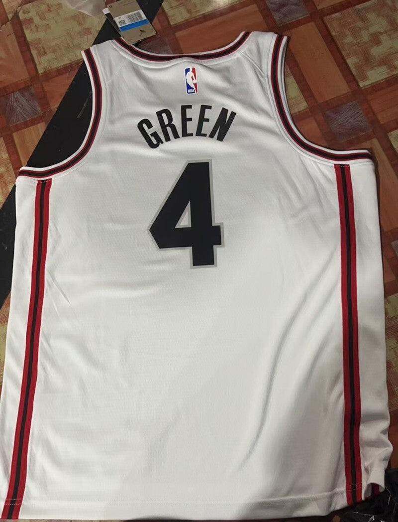 Houston Rockets #4 Jalen Green 25 Rockets City White Style 1 Basketball Jersey basketball jersey product view 1