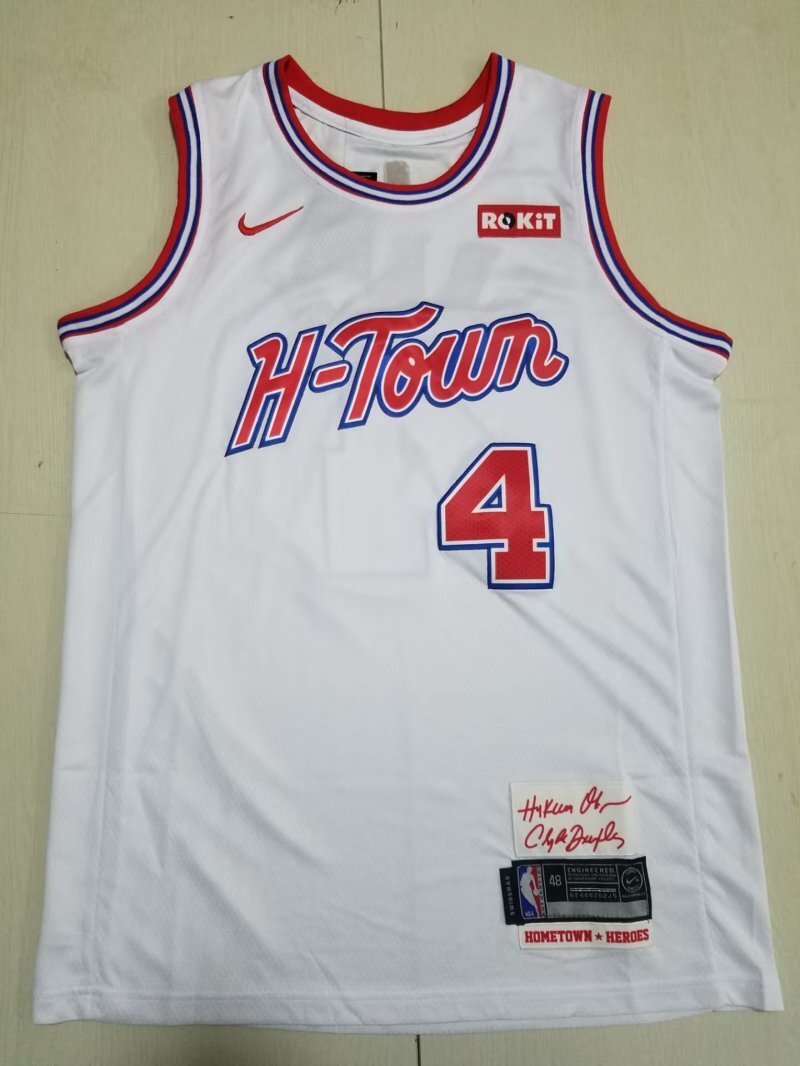 Houston Rockets #4 Jalen Green Rockets 4 White City s-xxl Style 2 Basketball Jersey basketball jersey product view 1