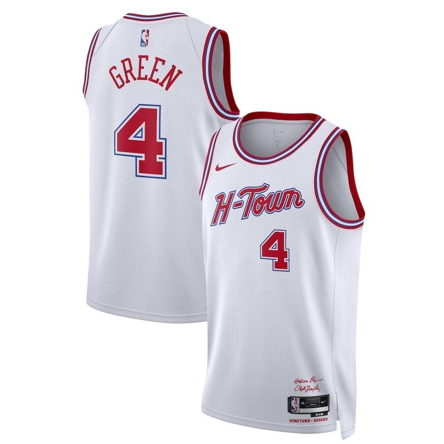 Houston Rockets #4 Jalen Green Unisex 202324 Swingman Jersey - White - City Edition Basketball Jersey basketball jersey product view 1