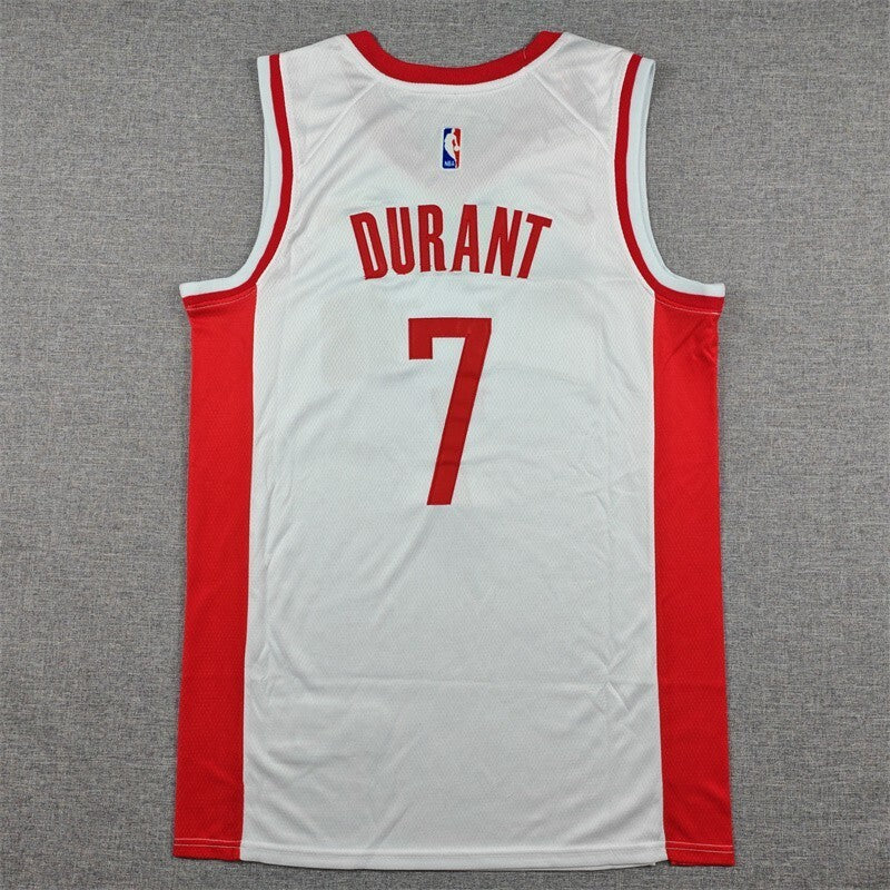 Houston Rockets #7 Kevin Durant Rockets 7 White Style 1 Basketball Jersey basketball jersey product view 1