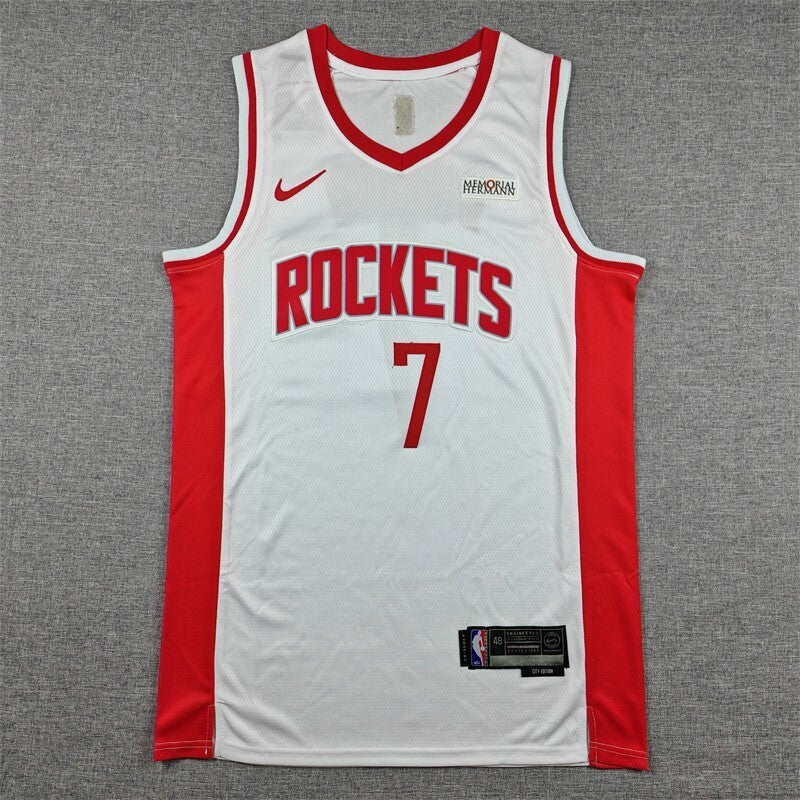 Houston Rockets #7 Kevin Durant Rockets 7 White s-xxl Style 2 Basketball Jersey basketball jersey product view 1