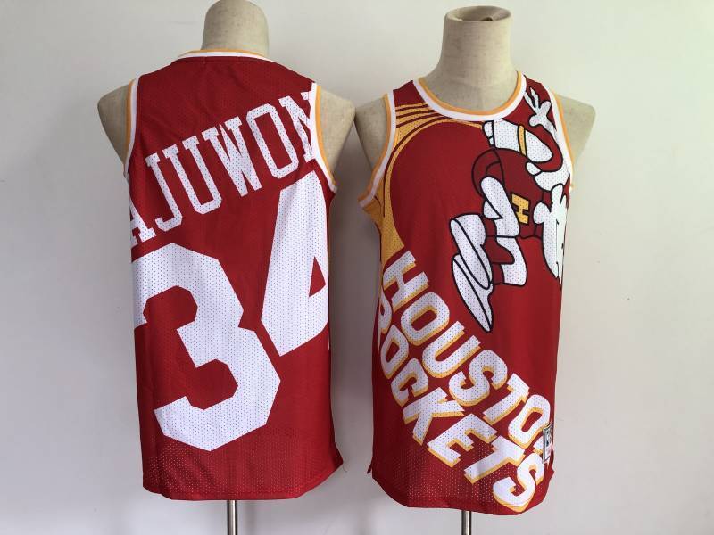 Houston Rockets men-hakeem-olajuwon-red-big-face2.0-jersey Basketball Jersey basketball jersey product view 1