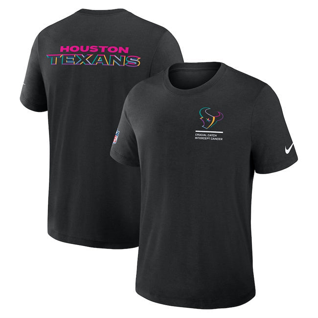 Houston Texans Black 2025 Crucial Catch Tri-Blend Dri-FIT T-Shirt Football Jersey football jersey product view 1