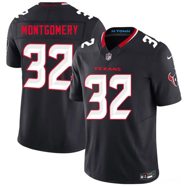 Houston Texans #32 David Montgomery Navy 2nd Alternate 2026 F.U.S.E. Vapor Limited Football Jersey football jersey product view 1