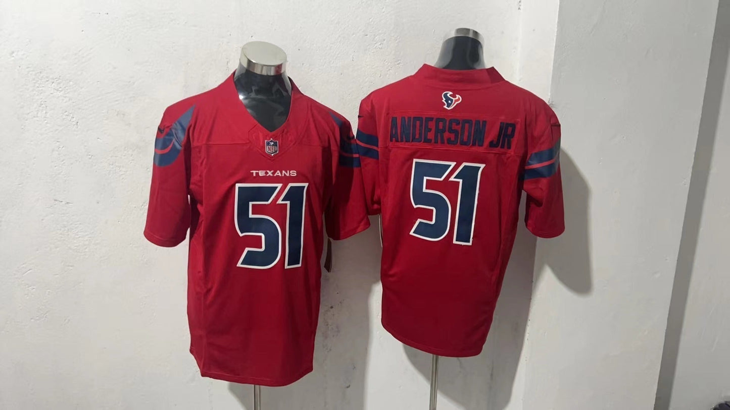 Houston Texans #51 Will Anderson Jr Style 1 Football Jersey football jersey product view 1