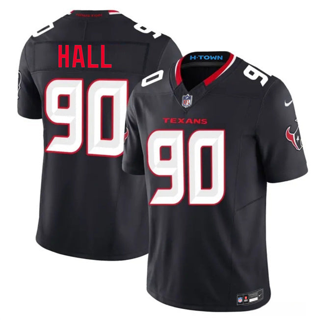 Houston Texans #90 Logan Hall Navy 2nd Alternate 2026 F.U.S.E. Vapor Limited Football Jersey football jersey product view 1