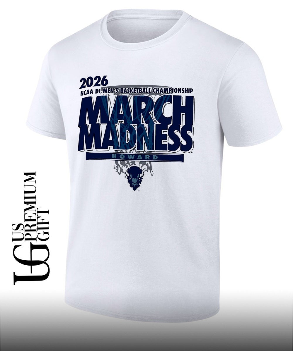 Howard University Bison March Madness NCAA D1 Mens basketball Championship 2026 shirt Unisex T-shirt, Sweatshirt, Hoodie, Long Sleeve Tee - T-Shirt, Sweatshirt, Hoodie