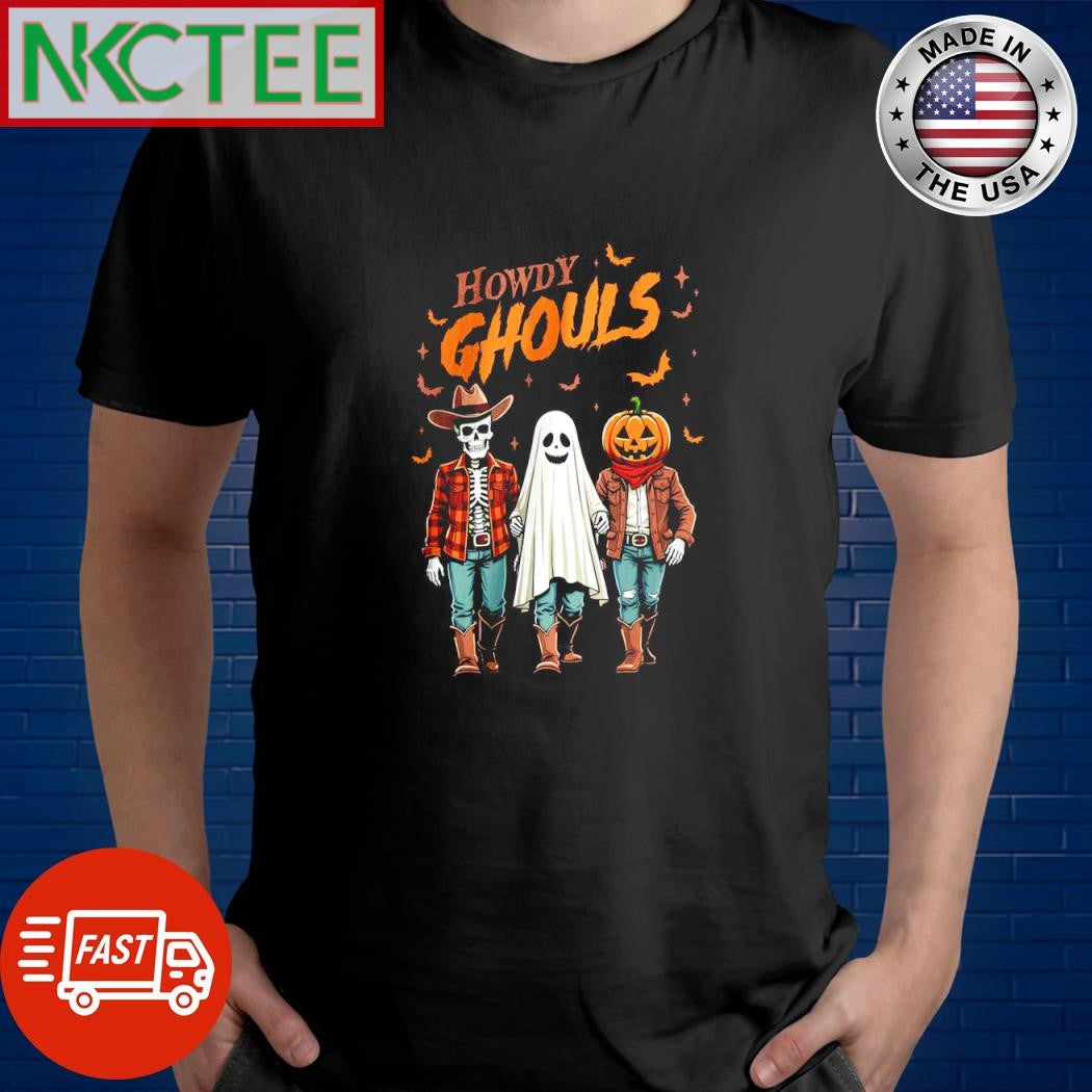 Howdy Ghouls Halloween shirt Unisex T-shirt, Sweatshirt, Hoodie, Long Sleeve Tee - T-Shirt, Sweatshirt, Hoodie