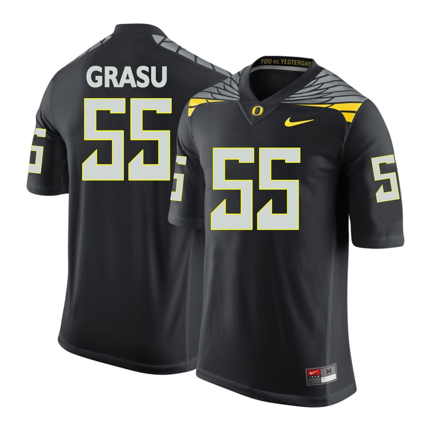 Hroniss Grasu 55 Black College Football Jersey football jersey product view 1