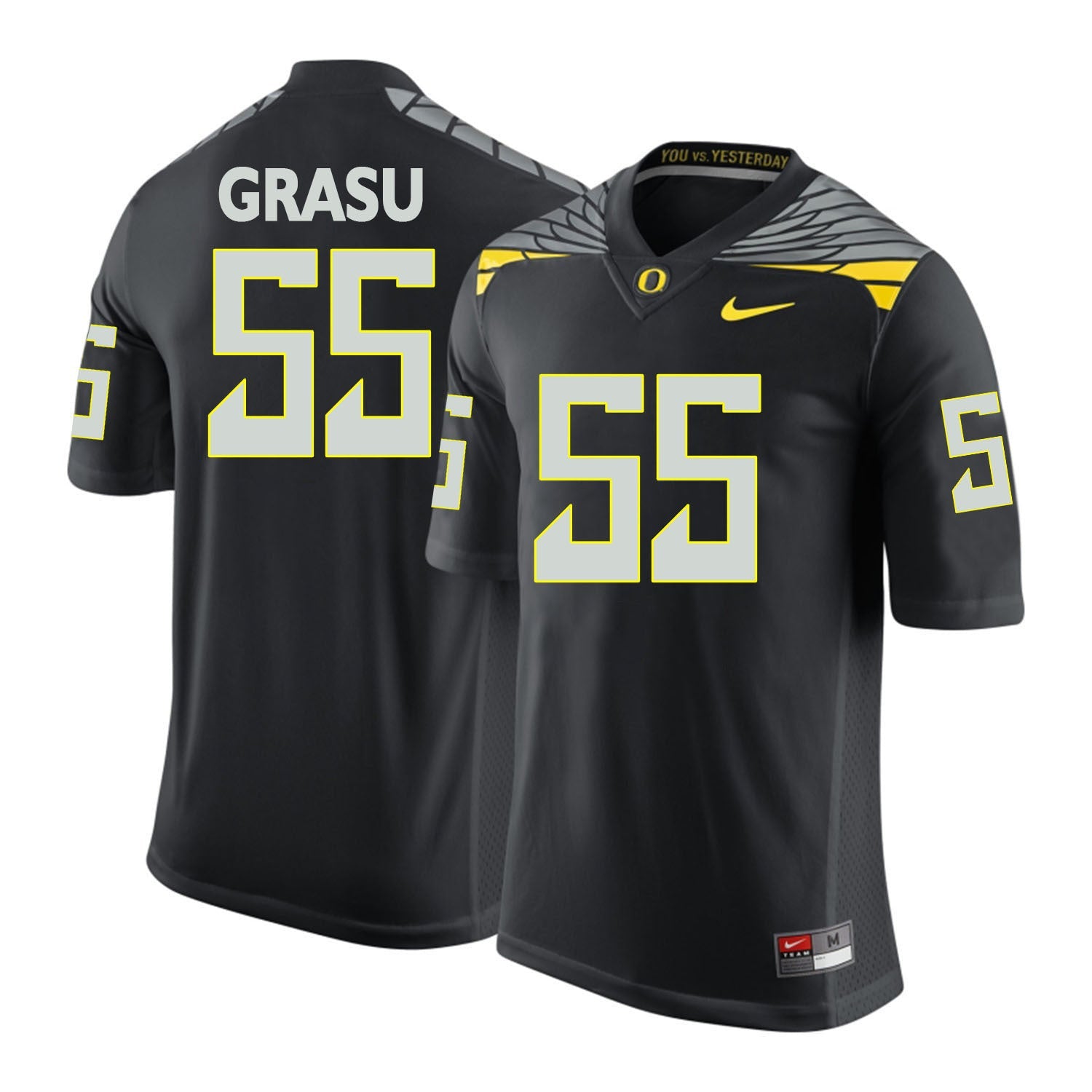 Hroniss Grasu 55 Black College Football Jersey football jersey product view 1