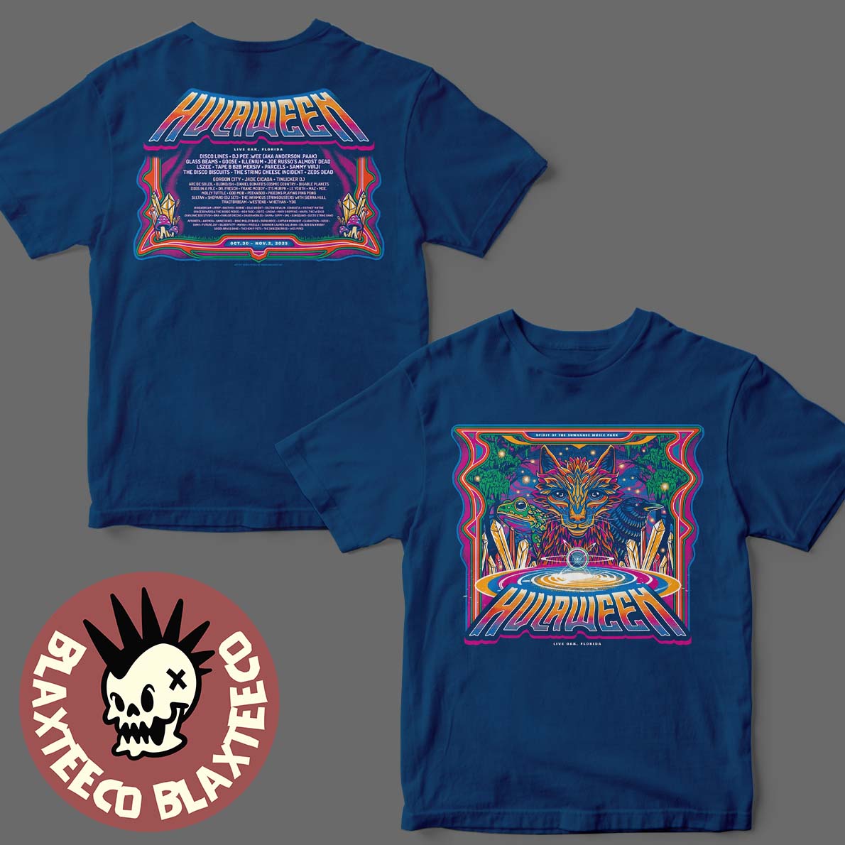 Hulaween Give Back To The Swamp Live Oak Florida 2025 From October 30 To November 2 2025 Spirit Of The Suwannee Music Park Two Sided T-Shirt - T-Shirt, Sweatshirt, Hoodie